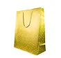 Kerstdraagtas Sterren Goud - 18 + 10 x 23 cm.