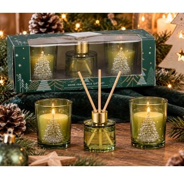 Kerst geurset Dennenboom 3 delig