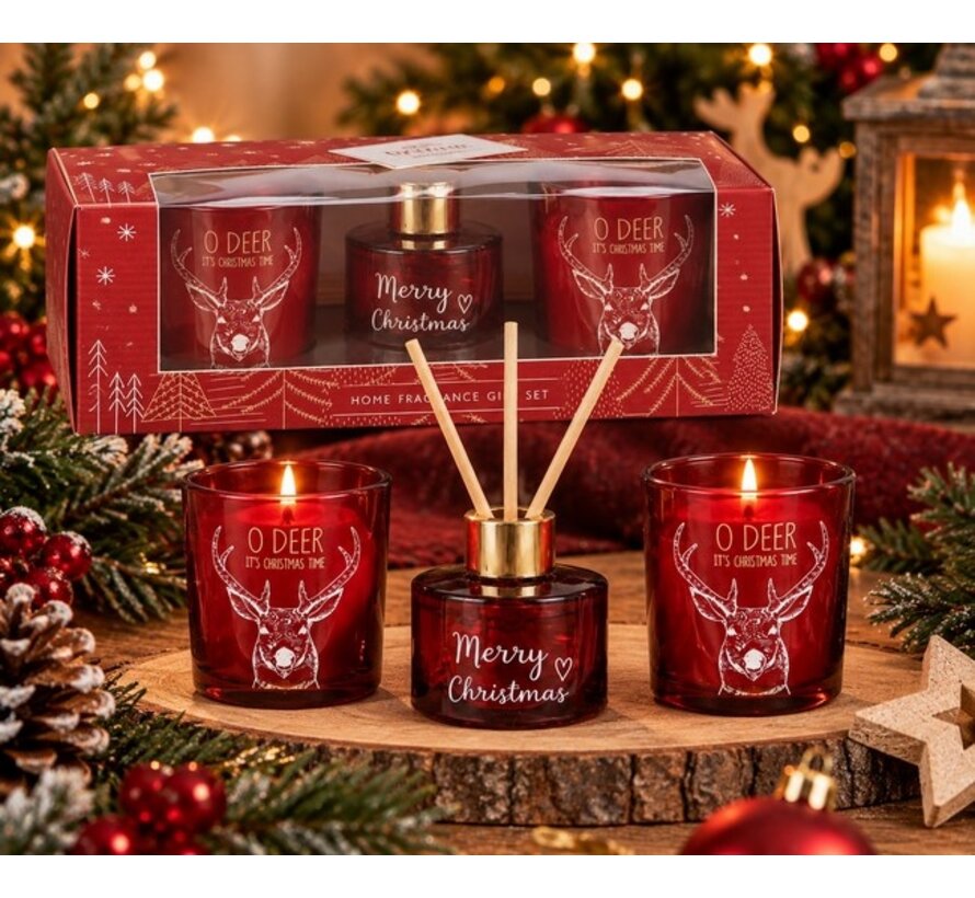 Kerst geurset Rendier 3 delig