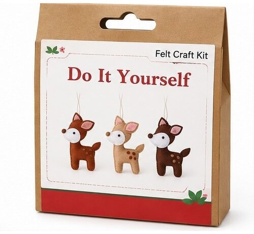 Kerst DIY knutselset Hert - 3 hangers