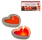 Hart in-cement kaarsje - set van 2