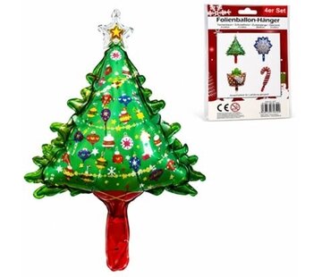 Folieballon kerst 58 cm set van 4