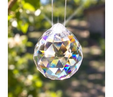 Regenboogkristal Bol transparant 3 cm