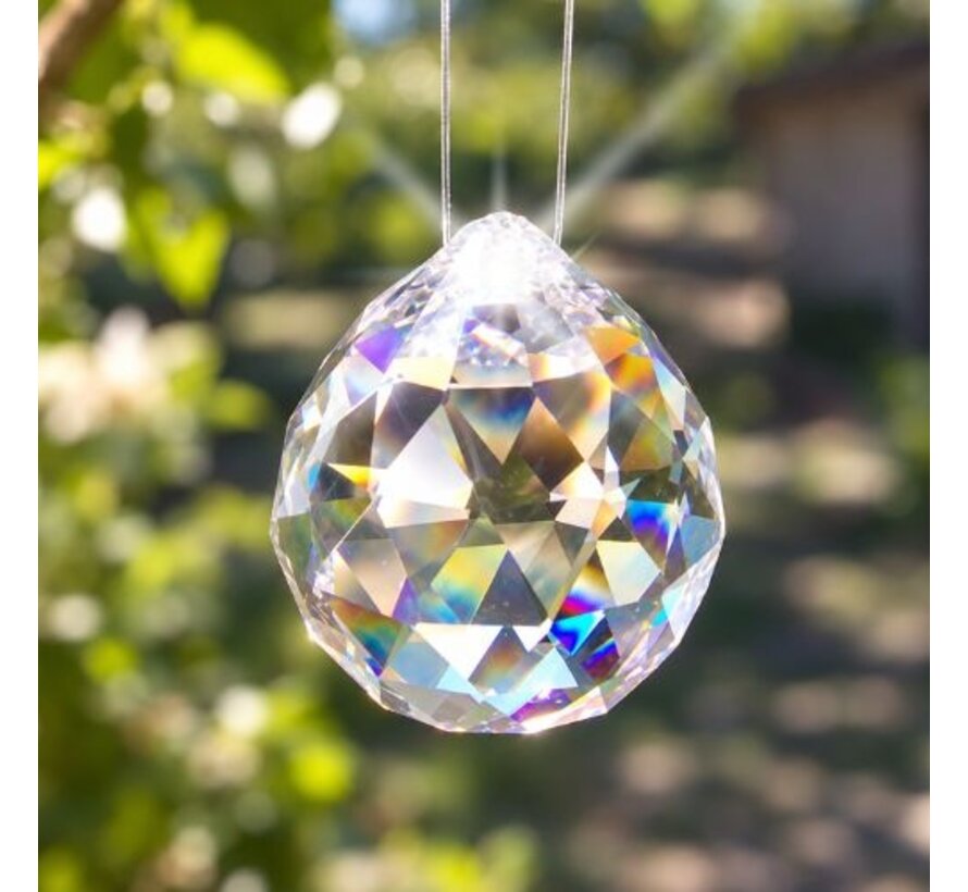 Regenboogkristal Bol 3 cm – Klein Cadeautje & Lichtpuntje