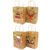 Cadeautasje Christmas 12 stuks - middel