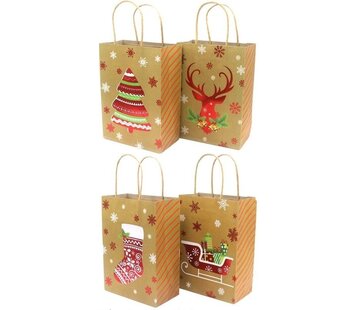 Cadeautasje Christmas 12 stuks - middel