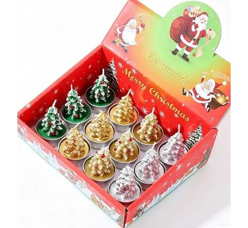 Kerstboom Kaarsje – 12 stuks