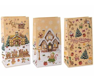 Kerst Cadeauzakje Peperkoek – Kraftpapier 28 cm