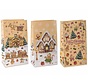Kerst Cadeauzakje Peperkoek – Kraftpapier 28 cm Assorti.