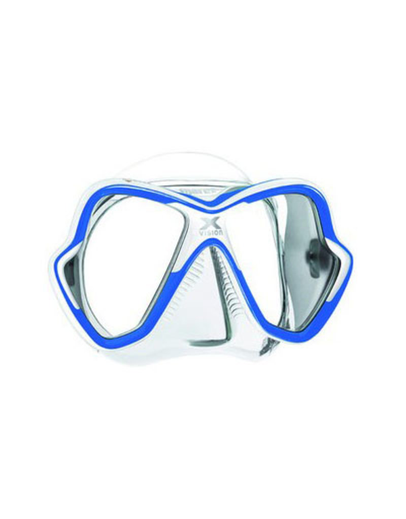 Mares X-Vision duikmasker +  Ergo Dry snorkel blauw