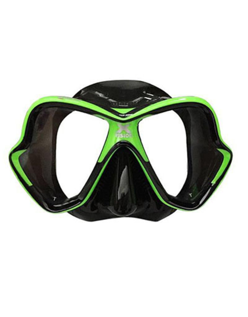 Mares X-Vision duikmasker +  Ergo Dry snorkel groen