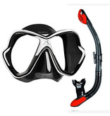 Mares X-Vision mask +  Ergo Dry snorkel white/black - red