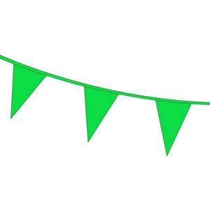 Vlaggenlijn lichtgroen stevig plastic 10 meter Vlaggenlijn lichtgroen stevig plastic 10 meter