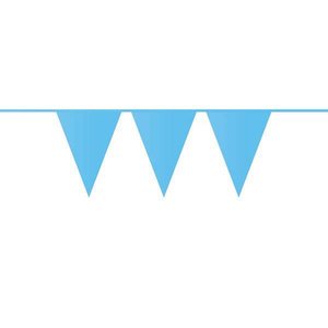 Vlaggenlijn lichtblauw stevig plastic 10 meter Vlaggenlijn lichtblauw stevig plastic 10 meter