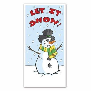 Deurposter sneeuwpop Let it snow Deurposter sneeuwpop Let it snow