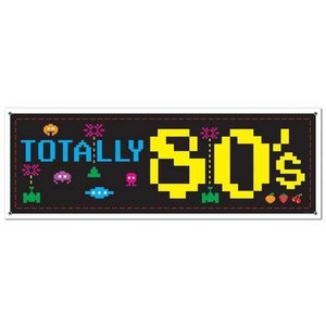 Banner Eighties groot Banner Eighties groot