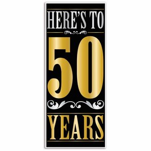 Deurposter 50 jaar stijlvol Deurposter 50 jaar stijlvol