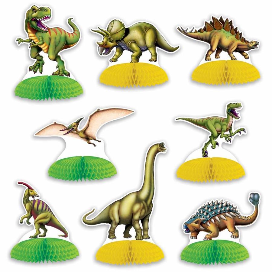 Tafeldecoraties Dinosaurussen 8 stuks