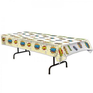 Tafelkleed Superhelden bont gekleurd Tafelkleed Superhelden bont gekleurd