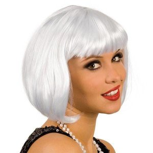 Boblijn pruik wit Boblijn pruik wit