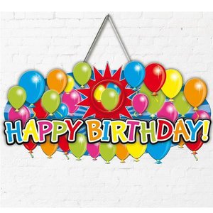 Deurbord Happy Birthday persoonlijk Deurbord Happy Birthday persoonlijk