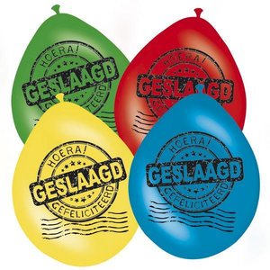 Ballonnen Geslaagd 8 stuks Ballonnen Geslaagd 8 stuks