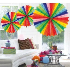 Honeycomb waaier 45cm gekleurd Honeycomb waaier 45cm gekleurd