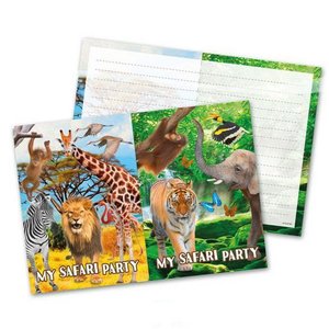 Uitnodigingskaartjes safari Uitnodigingskaartjes safari