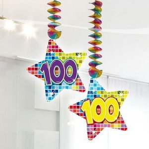 Hangdecoratie 100 jaar blocks Hangdecoratie 100 jaar blocks