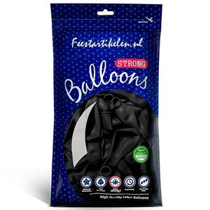 Ballonnen zwart 100 stuks Ballonnen zwart 100 stuks