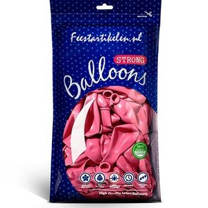 Metallic ballonnen donkerroze 100 stuks