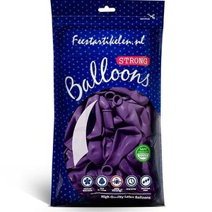 Metallic ballonnen donkerpaars 100 stuks Metallic ballonnen donkerpaars 100 stuks