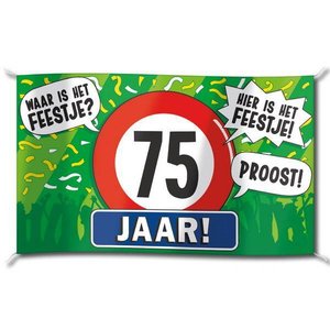 Vlag 75 jaar groot Vlag 75 jaar groot