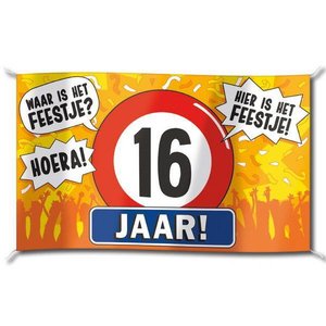 Vlag 16 jaar groot Vlag 16 jaar groot