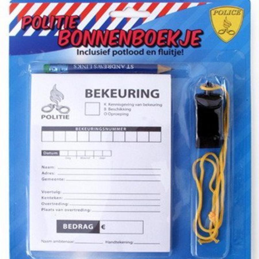 Politie bonnenboekje - themafeest - Feestartikelen.be - Feestartikelen.be