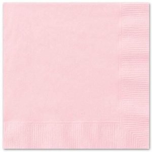 Servetten 33x33cm lichtroze 20 stuks Servetten 33x33cm lichtroze 20 stuks