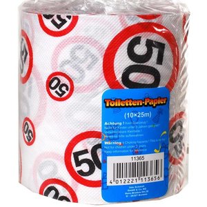 Toiletpapier 50 jaar verkeersbord Toiletpapier 50 jaar verkeersbord