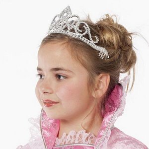 Malawi accessoires leerling Prinsessen kroontje zilver - Alles voor een prinsessen verjaardag -  Feestartikelen.be