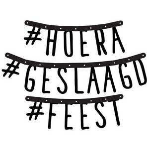 Letterslinger Hoera Geslaagd Feest Letterslinger Hoera Geslaagd Feest