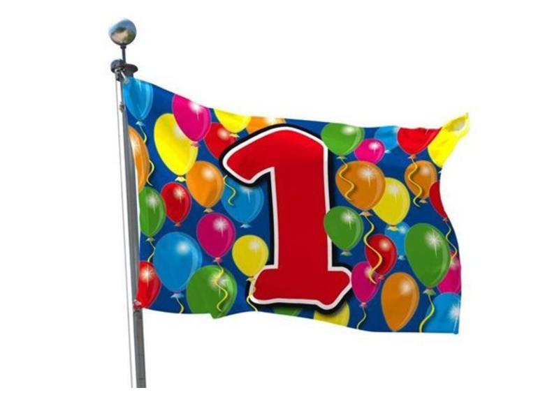Onwijs 1 jaar verjaardag versiering - Ballonnen, slingers en decoraties EV-79