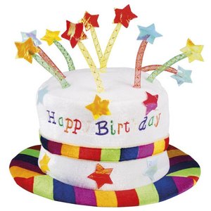 Hoed Happy Birthday TAART