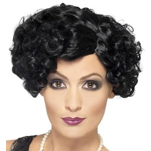 Pruik Charleston Jaren 20 zwart Pruik Charleston Jaren 20 zwart