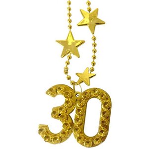 Ketting 30 jaar goudkleurig Ketting 30 jaar goudkleurig