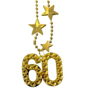 Ketting 60 jaar goudkleurig Ketting 60 jaar goudkleurig