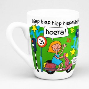 Mok cartoon 16 jaar Mok cartoon 16 jaar