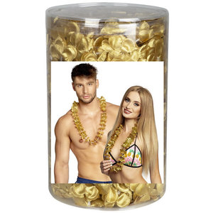 Hawaii krans goudkleurig 20 stuks Hawaii krans goudkleurig 20 stuks