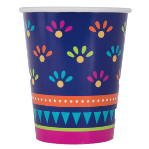 Bekertjes Fiesta gekleurd 8 stuks Bekertjes Fiesta gekleurd 8 stuks