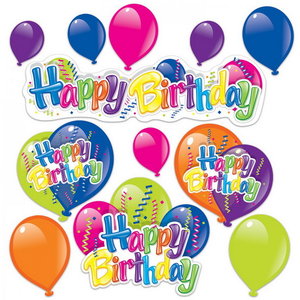 Decoratie Happy Birthday 12 stuks Decoratie Happy Birthday 12 stuks