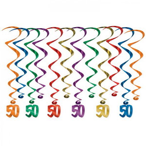 Hangdecoratie Whirls 50 jaar 12-delig Hangdecoratie Whirls 50 jaar 12-delig