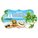 Deurbord Hoera Pensioen strand